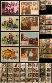 5m0649 LOT OF 75 LOBBY CARDS 1960s mostly complete sets from a variety of movies!