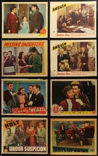 5m0684 LOT OF 21 LOBBY CARDS 1930s-1950s incomplete sets from a variety of different movies!