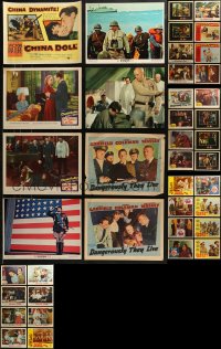 5m0671 LOT OF 38 LOBBY CARDS 1940s-1970s incomplete sets from a variety of different movies!