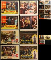 5m0690 LOT OF 19 LOBBY CARDS 1940s-1960s incomplete sets from a variety of different movies!
