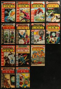 5m0452 LOT OF 13 FROM BEYOND THE UNKNOWN COMIC BOOKS 1970s DC, stories to stagger the imagination!