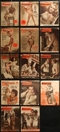 5m0831 LOT OF 14 PICTUREGOER ENGLISH MOVIE MAGAZINES 1950-1957 great celebrity images & articles!