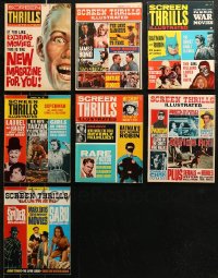 5m0884 LOT OF 7 SCREEN THRILLS ILLUSTRATED MAGAZINES 1962-1965 many great images & articles!