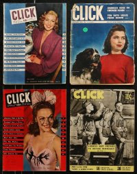 5m0915 LOT OF 4 CLICK MAGAZINES 1941-1942 filled with great images & articles on celebrities!