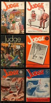 5m0901 LOT OF 6 JUDGE MAGAZINES 1941-1946 cool cover art, filled with great images & articles!