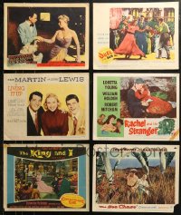 5m0706 LOT OF 6 LOBBY CARDS 1940s-1950s great scenes from a variety of different movies!