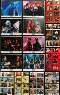 5m0650 LOT OF 72 SPANISH LANGUAGE LOBBY CARDS 1970s-1990s complete sets from a variety of movies!