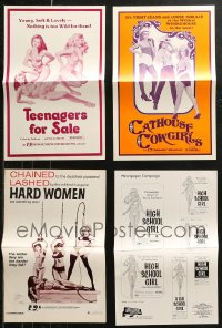 5m0579 LOT OF 8 SEXPLOITATION PRESSBOOKS 1970s-1980s advertising a variety of sexy movies!