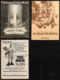 5m0554 LOT OF 22 UNCUT STAR TREK, JERK, AND HANDS OF THE RIPPER PRESSBOOKS 1971 - 1979 cool!