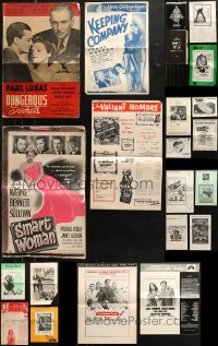 5m0555 LOT OF 22 UNCUT PRESSBOOKS 1930s-1970s advertising a variety of different movies!