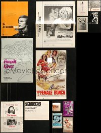 5m0572 LOT OF 14 UNCUT SEXPLOITATION PRESSBOOKS 1960s-1970s advertising a variety of sexy movies!