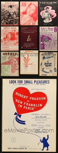 5m0501 LOT OF 28 SHEET MUSIC 1920s-1970s a variety of different songs, many from movies!