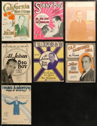 5m0521 LOT OF 7 AL JOLSON SHEET MUSIC 1920s Sonny Boy, There's a Rainbow 'Round My Shoulder & more!