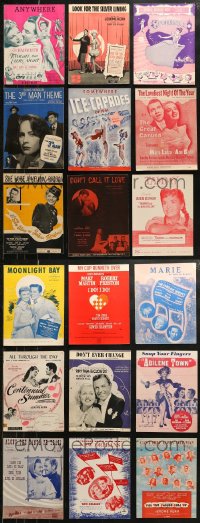 5m0510 LOT OF 18 MOVIE SHEET MUSIC 1940s-1960s a variety of different songs!