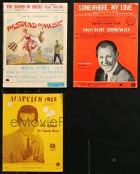 5m0525 LOT OF 3 SHEET MUSIC 1960s Sound of Music, Doctor Zhivago, Acapulco 1922 by Herb Alpert!