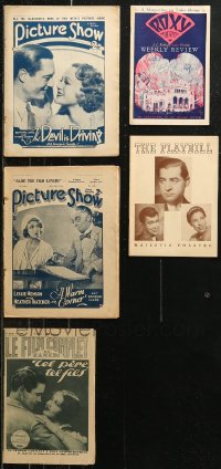 5m0912 LOT OF 4 NON-U.S. MOVIE MAGAZINES AND 1 PLAYBILL 1930-1939 great images & articles!