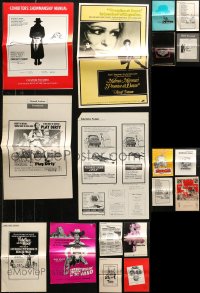 5m0562 LOT OF 18 FOLDED UNCUT PRESSBOOKS 1960s-1970s advertising a variety of different movies!