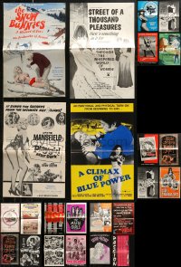 5m0545 LOT OF 26 CUT SEXPLOITATION PRESSBOOKS 1960s-1970s advertising a variety of sexy movies!