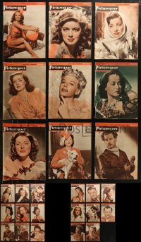 5m0827 LOT OF 26 PICTUREGOER 1945 ENGLISH MOVIE MAGAZINES 1945 great celebrity images & articles!