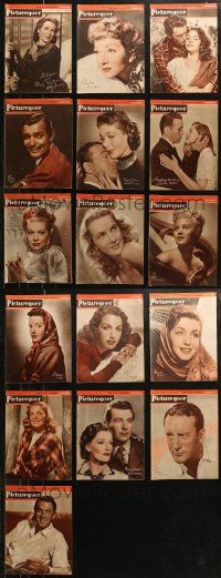 5m0828 LOT OF 25 PICTUREGOER 1946 ENGLISH MOVIE MAGAZINES 1946 great celebrity images & articles!
