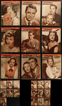 5m0829 LOT OF 25 PICTUREGOER 1947 ENGLISH MOVIE MAGAZINES 1947 great celebrity images & articles!