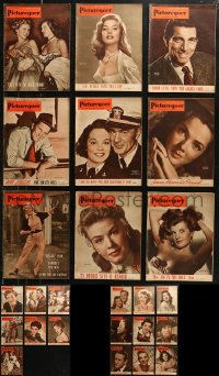 5m0832 LOT OF 34 PICTUREGOER 1951 ENGLISH MOVIE MAGAZINES 1951 great celebrity images & articles!