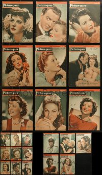 5m0825 LOT OF 23 PICTUREGOER 1942 ENGLISH MOVIE MAGAZINES 1942 great celebrity images & articles!