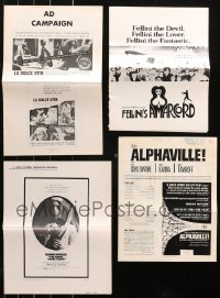 5m0583 LOT OF 4 UNCUT PRESSBOOKS FROM NON-U.S. CLASSICS 1960s-1970s La Dolce Vita, Alphaville!