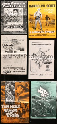 5m0580 LOT OF 6 UNCUT PRESSBOOKS 1950s-1960s advertising a variety of different movies!