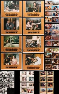 5m0653 LOT OF 71 LOBBY CARDS 1970s-1980s mostly complete sets from a variety of different movies!