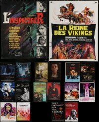 5m0089 LOT OF 20 FORMERLY FOLDED 16X21 FRENCH POSTERS 1980s-2010s a variety of cool movie images!