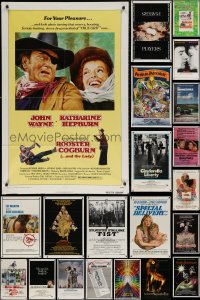 5m0749 LOT OF 50 FOLDED ONE-SHEETS 1960s-1990s great images from a variety of different movies!