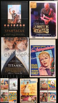 5m0141 LOT OF 13 FORMERLY FOLDED BELGIAN POSTERS 1950s-2000s great images from a variety of movies!