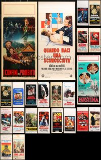 5m0044 LOT OF 25 FORMERLY FOLDED ITALIAN LOCANDINAS 1950s-1980s a variety of movie images!