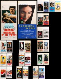 5m0041 LOT OF 28 FORMERLY FOLDED ITALIAN LOCANDINAS 1960s-1980s a variety of movie images!