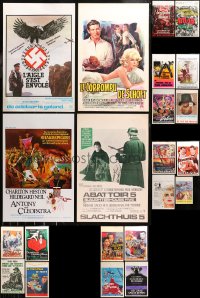 5m0124 LOT OF 22 MOSTLY FORMERLY FOLDED BELGIAN POSTERS 1950s-1980s a variety of movie images!