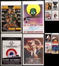 5m0142 LOT OF 12 MOSTLY UNFOLDED BELGIAN POSTERS 1970s-1980s a variety of movie images!