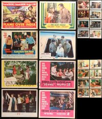 5m0682 LOT OF 24 LOBBY CARDS 1940s-1970s incomplete sets from a variety of different movies!