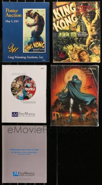5m0936 LOT OF 5 GREG MANNING AUCTION CATALOGS 1999-2001 movie posters, comic books & more!