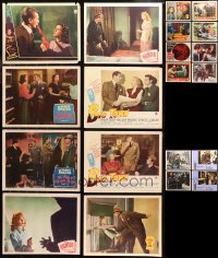 5m0688 LOT OF 20 FILM NOIR/CRIME LOBBY CARDS 1940s-1970s incomplete sets from several movies!