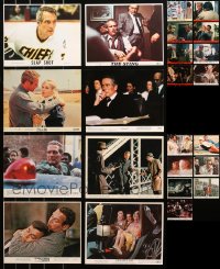 5m0290 LOT OF 23 PAUL NEWMAN COLOR 8X10 STILLS 1960s-1980s great scenes from his movies!