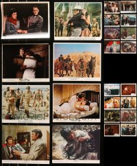 5m0288 LOT OF 24 GREGORY PECK COLOR 8X10 STILLS 1950s-1970s great scenes from his movies!