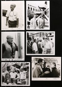 5m0368 LOT OF 6 FRED ZINNEMANN 8X10 STILLS 1970s great candids of the director working on sets!