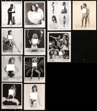 5m0304 LOT OF 19 BURLESQUE STRIPPER 8X10 STILLS 1960s-1980s sexy images with nudity!
