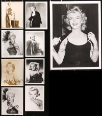 5m0435 LOT OF 9 MARILYN MONROE 7X9 AND 8X10 REPRO PHOTOS 1980s sexy portraits of the movie legend!