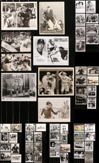 5m0225 LOT OF 75 8X10 STILLS SHOWING BASEBALL SCENES 1940s-1990s great scenes from sports movies!
