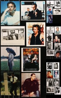 5m0428 LOT OF 29 8X10 REPRO PHOTOS OF MALE STARS 1990s great portraits of Hollywood leading men!