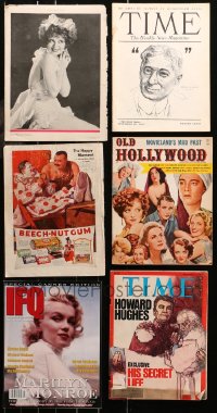 5m0898 LOT OF 6 MAGAZINES AND MAGAZINE PAGES 1920s-2000s great images & articles on celebrities!