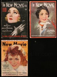 5m0917 LOT OF 3 NEW MOVIE MAGAZINES 1931-1933 filled with great images & articles on celebrities!