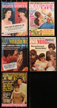 5m0904 LOT OF 5 MOVIE AND TV MAGAZINES 1960s filled with great images & articles on celebrities!